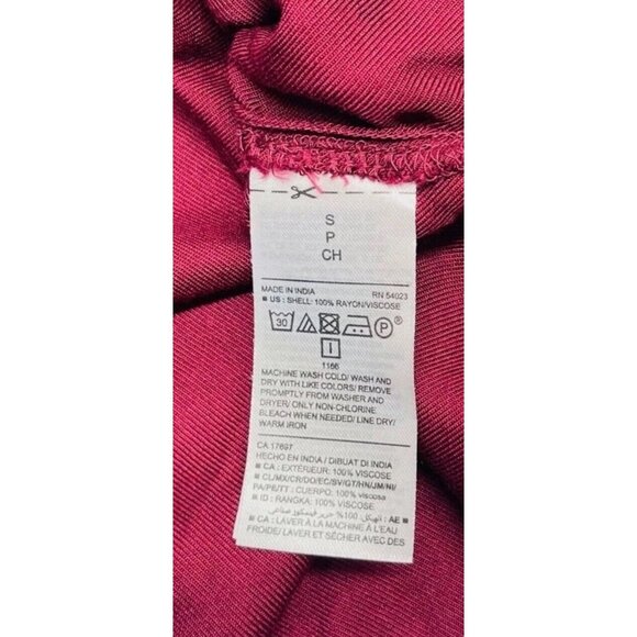 Old Navy Women's Polka Dots Long Sleeve Shirt Size Small Red Button Up New - Picture 5 of 8